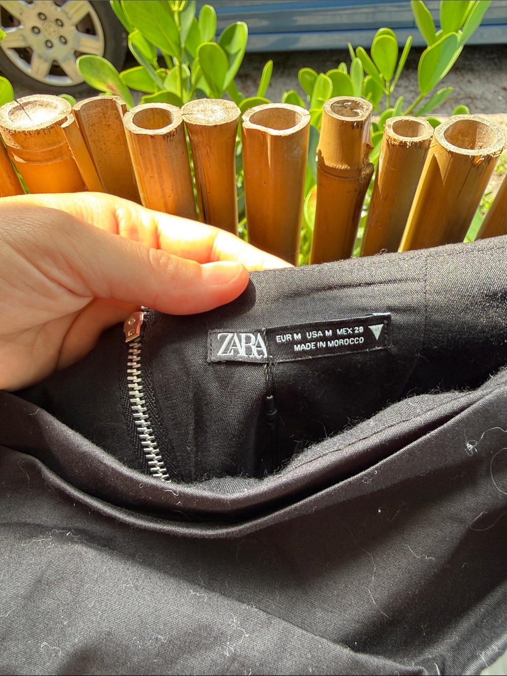 Zara Black Women's Dress Top with Concealed Zip
